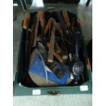 A tray of hand tools to include hammers,