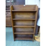 A mid-20th century oak bookcase