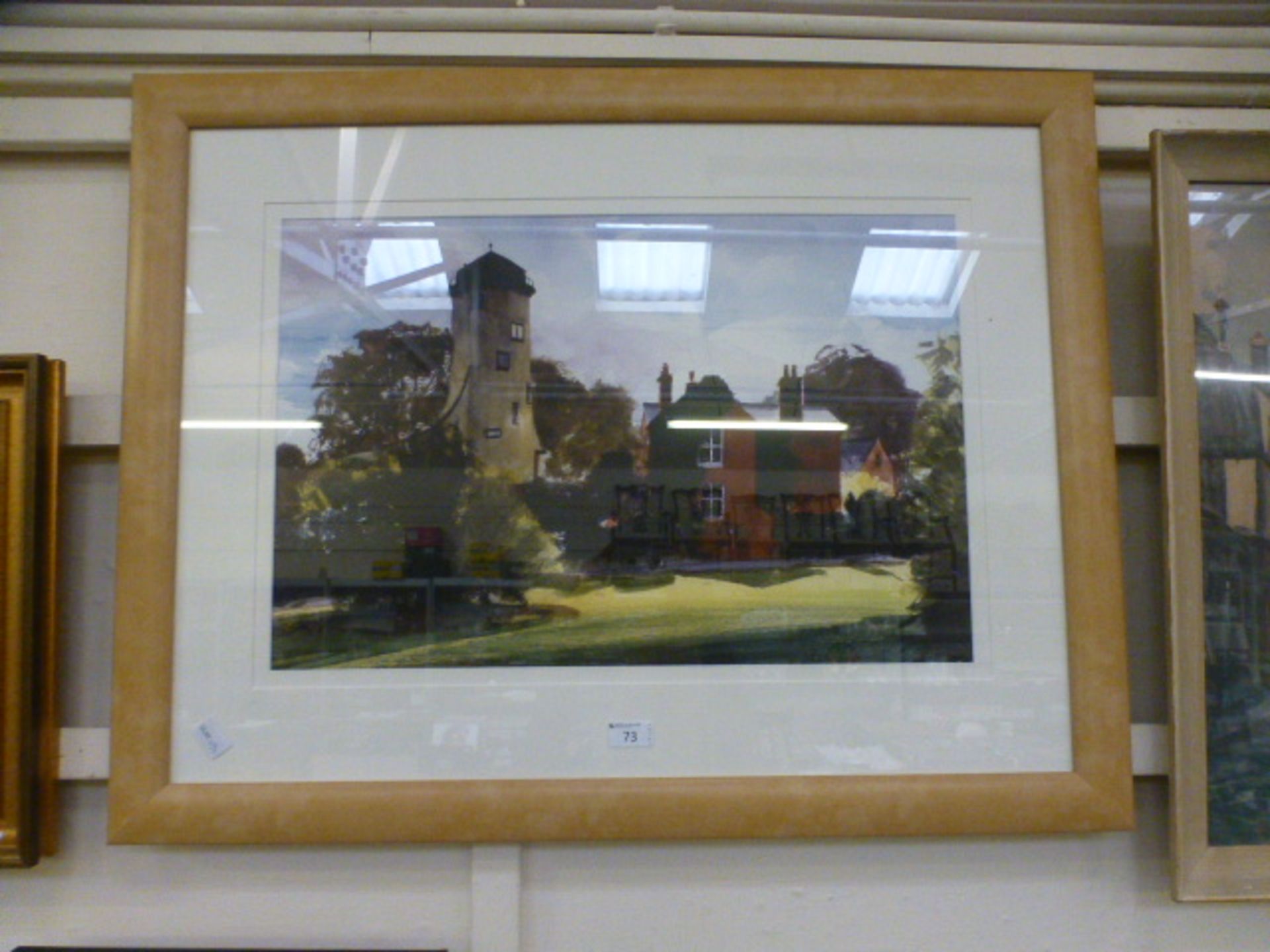 A framed and glazed print of 'The Water