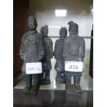 Four terracotta warrior figures