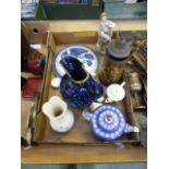 A tray containing assorted ceramics to i