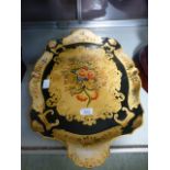 A Victorian papier mache serving tray ha