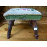 A 19th century milking stool with needle