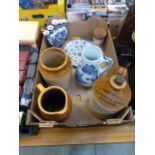 A box of assorted ceramics to include De