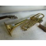 A modern brass trumpet