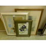 Three framed and glazed prints to includ