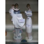 A Lladro figure of a newly married coupl