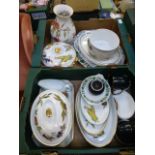 Two trays containing Royal Worcester Eve