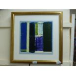 A gilt framed abstract oil by Gillian Le