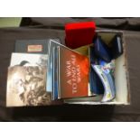 A box of assorted coinage, coin sets etc