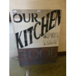A kitchen sign