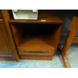 A teak G-Plan bedside cabinet