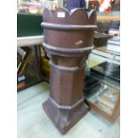 An earthenware chimney pot (A/F)