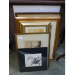 A selection of framed and glazed prints,