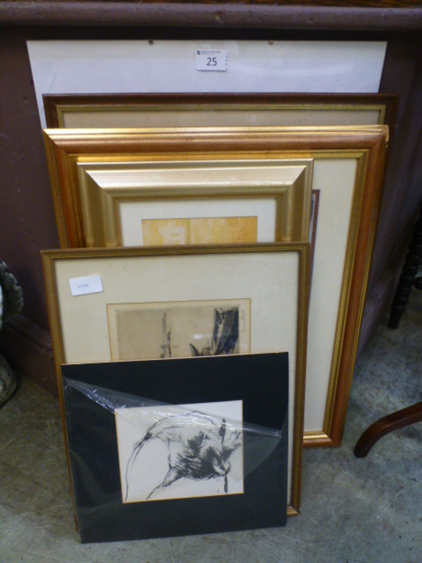 A selection of framed and glazed prints,