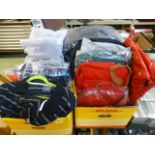 Four boxes of assorted as new garments,