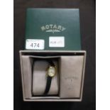 A boxed Rotary ladies watch
