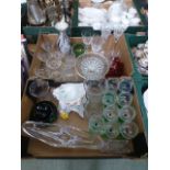 Two trays of glassware to include drinki