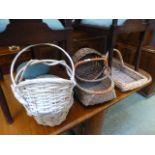 A selection of wicker baskets