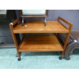 A mid 20th century stained teak two tier