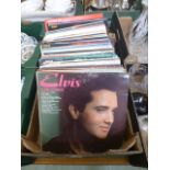 A tray of LPs by various artists to incl