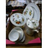 A tray containing mainly Royal Worcester