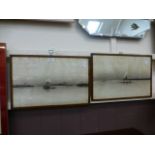 Two framed and glazed prints of sailing