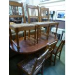 A modern pine kitchen table along with a