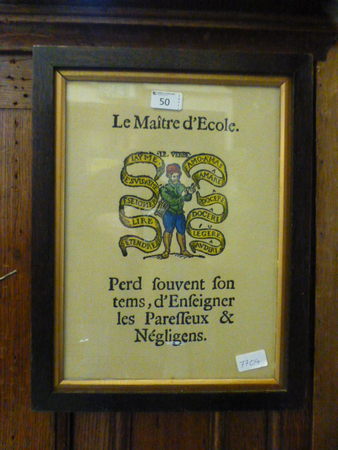 A framed and glazed French school print