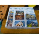 A boxed puzzle collection