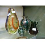 A selection of Art glassware to include