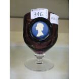 A Wedgwood silver jubilee glass