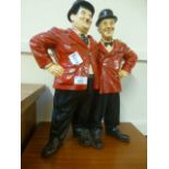 A moulded model of Laurel and Hardy