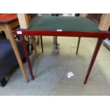 A folding bridge table