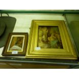 A gilt framed crystoleum of young ladies