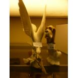 A Lladro model of flying bird together w