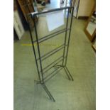 A pair of shop shelving stands