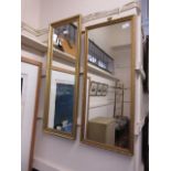 Two modern gilt framed wall mirrors