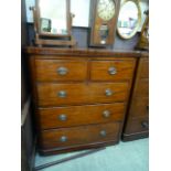 A 19th century mahogany chest of two sho