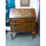 An early 20th century chinoiserie bureau