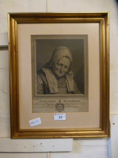 A framed and glazed print titled 'Bonne