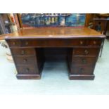 A reproduction mahogany secretaire desk,