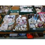 Three trays of ceramic tableware to incl