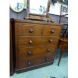 A 19th century mahogany chest of two sho