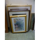 A selection of framed and glazed prints