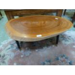 A mid 20th century planked top table