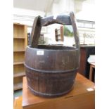 A wooden trug bucket