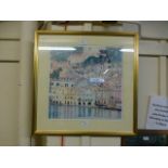 A framed and glazed print of Continental