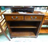 A reproduction mahogany hall cabinet hav