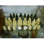 A reproduction Lewis chessmen set